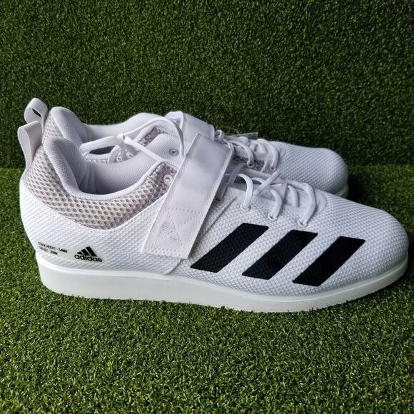 Adidas Powerlift 5 Powerlifting Weightlifting Shoes White GY8919 Mens Size 12.5 - Picture 1 of 10